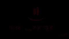 Creepy dark fearful smiling
