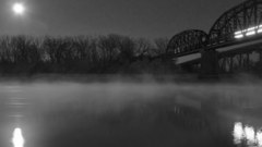 Creepy moon mist monochrome