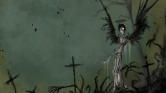 Creepy wings cemetery