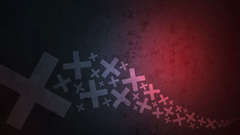 Cross black red digital