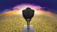Crowd Despicable Me podium 3D renders Animated Movies