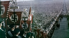 Crowd germany swastika Nuremberg World War II Nazi Adolf Hitler