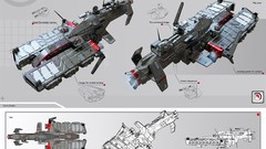 Cruiser spacecraft science fiction illustrations US Marines 