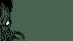 Cthulhu Minimalism Simple Background creature horror artwork