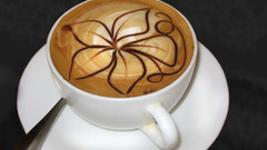 Cup latte drink Food