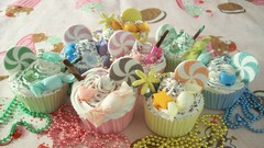 Cupcakes Beads Candies dessert