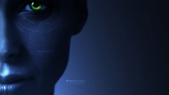 Cyborg woman face Art