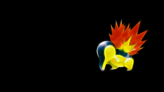 Cyndaquil black background Pokemon