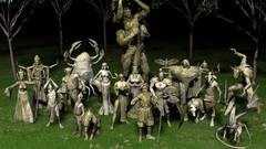 Daedric statues by shaquenova