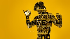 Dance Typography yellow background move ipod
