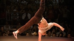 Dancing urban HipHop acrobatics breakdancing
