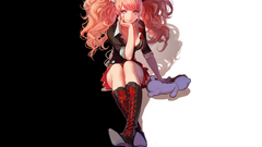 danganronpa Anime anime girls enoshima junko black white legs