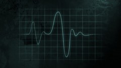 Dark abstract heart beat oscilloscope