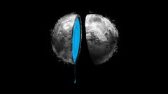 Dark abstract Mars eggs liquid Turquoise türk aynstayn