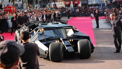 Dark Batman knight tumbler european red carpet Batmobile