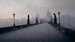 Dark cold Prague horror mystery