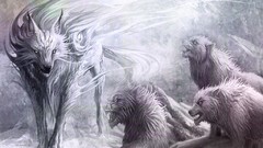 Dark danger Dogs Wolves artwork samstoobad