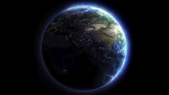 Dark Earth blue light planets outer space