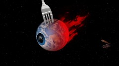 Dark forks outer space creepy eyeball