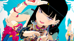 dark hair long hair black eyes anime girls Anime colorful Women