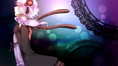 Dark headphones vocaloid purple hair twintails yuzuki yukari