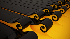 Dark neon lamp waves