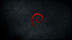 Dark red scratches debian