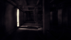 Dark shadow creepy doorway