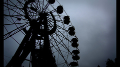 Dark silhouettes Pripyat ferris
