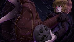 Dark spiders dress red eyes bows skulls blondes caves anime 