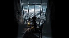 Dark Sweeney Todd window panes barbers