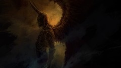 Dark wings creatures demons fantasy art Chris Cold