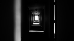 Darkness monochrome hallway Edward Chambre Hardman