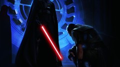 Darth Vader Starkiller kneeling