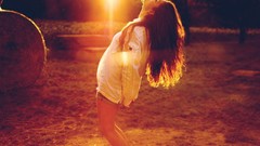 Dawn woman brunettes models warm colors