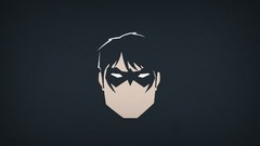 Dc comics minimalistic blo0p Nightwing Dick Grayson