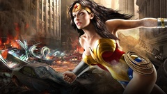 dc comics Wonder Woman video games superheroines artwork angry