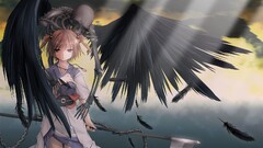 death Anime anime girls fantasy art grim reaper skeleton skull