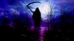 Death moon silhouettes moonlight