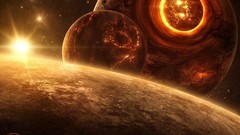 Death planets science fiction outer space digital art qauz