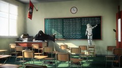 Death star wars chalk classroom artwork blackboards Storm 