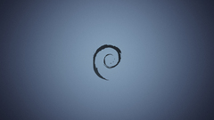 Debian colored softblue computer