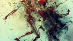 Debris transparent strike Fighting 3d skeletons artwork 