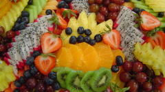 Decadent fruit platter high
