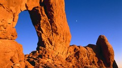 Deserts moon arches rock