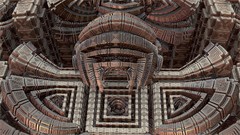 Design abstract metal brown Bronze 3d digital art fantasy art