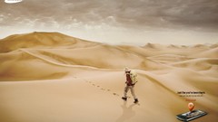 Design advertisement footprint phones samsung artwork deserts