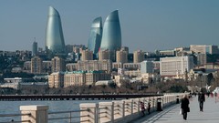 Design architecture buildings Baku Azerbaijan futuristic flame 