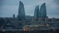 Design architecture buildings Baku Azerbaijan futuristic flame 