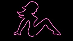 Design pink woman neon lighting lounge bar architecture night 